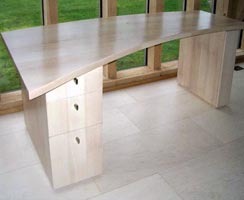 Light wood desk