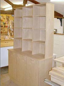 Tall wooden bookcase