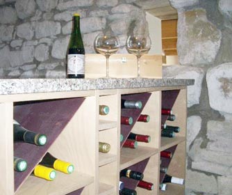 Wooden wine rack