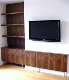 Walnut wall units